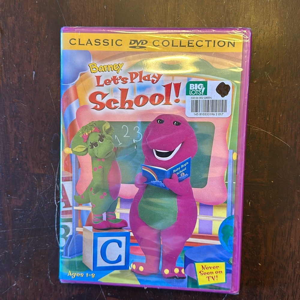 Barney Let’s Play School DVD NIB